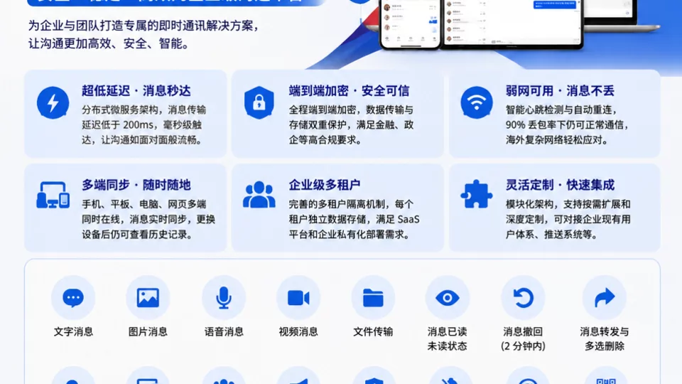 新一代企业级IM即时通讯系统：安全、高效、灵活的私有化部署解决方案