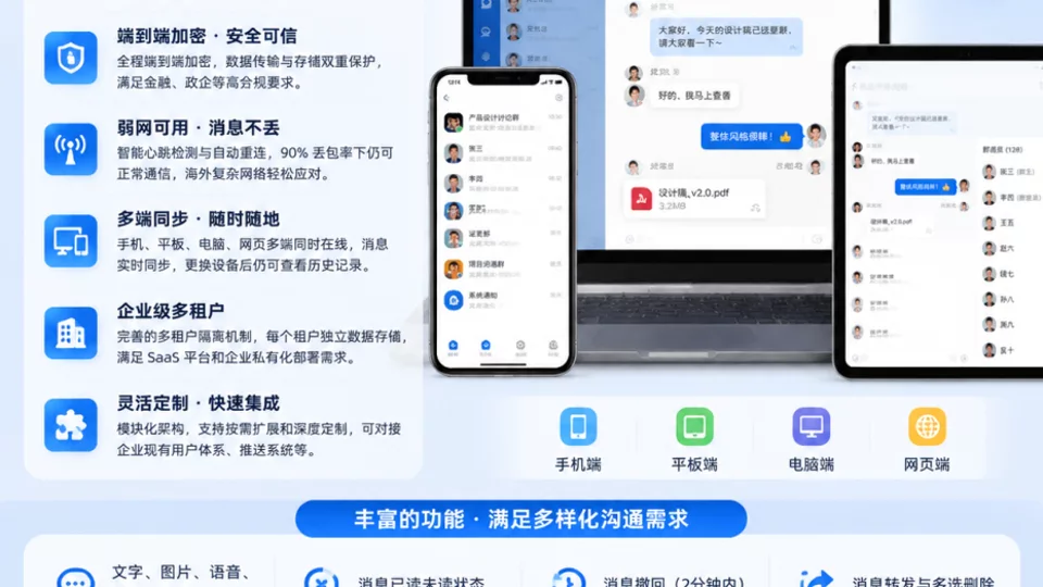 全新升级IM即时通讯系统｜高效协同与多场景沟通平台正式上线